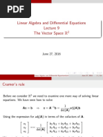 Linear Algebra and Differential Equations The Vector Space R