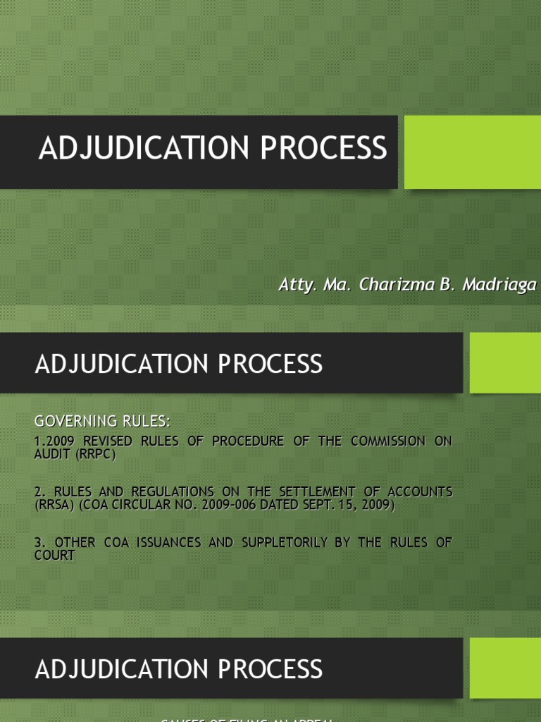 Adjudication of Audit Findings A Comprehensive Guide to COA's