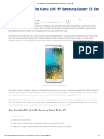 Cara Membuka Slot Kartu SIM HP Samsung Galaxy E5 Dan E7