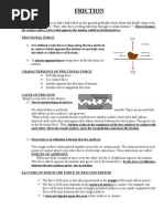 Friction: The Surface Offers A Force That Opposes The Motion Called As Frictional Force