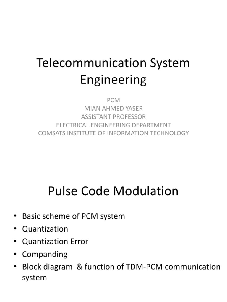 PCM Signals and Midrise Quantization | PDF | Sampling (Signal ...