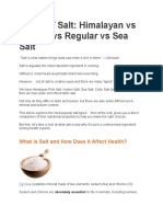 Types of Salt Compared: Himalayan vs Kosher vs Sea vs Table
