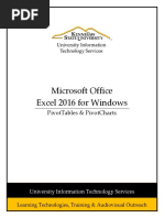 Microsoft Office Excel 2016 For Windows: Pivottables & Pivotcharts