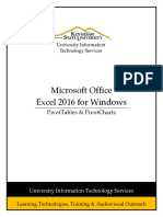 Microsoft Office Excel 2016 For Windows: Pivottables & Pivotcharts