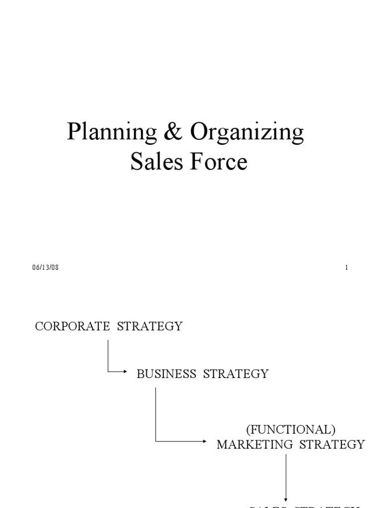 Planning & Organizing Sales Force Download Free PDF Forecasting Survey Methodology