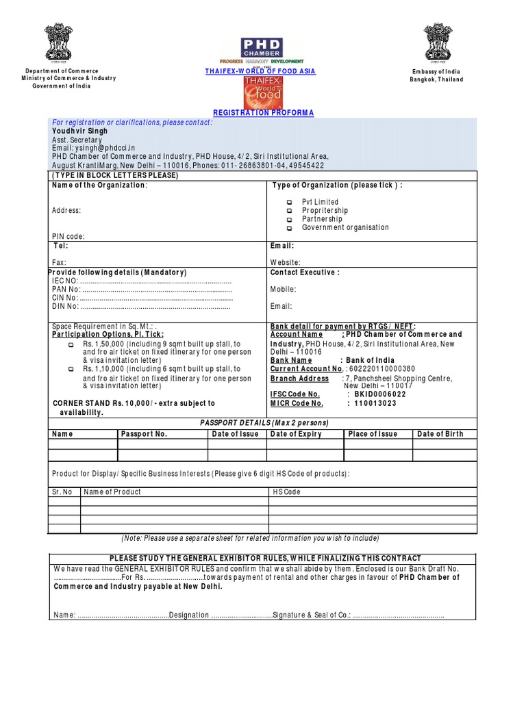 Registration Form Thaifex PDF Indemnity Insurance