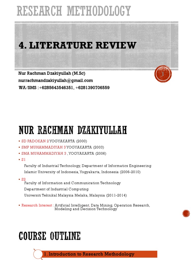 Research Methodology and Literature Review | PDF | Qualitative Research ...