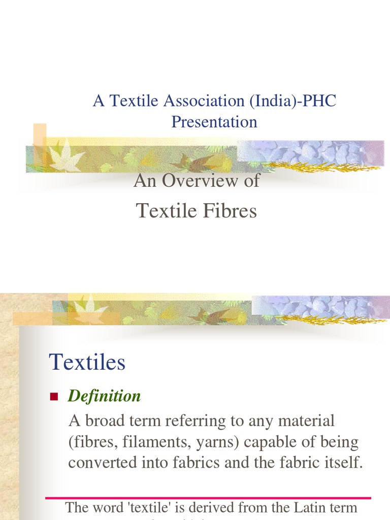 An Overview of Textile Fibres | PDF | Rayon | Textiles