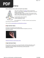 Opening of Chakras and Mudras