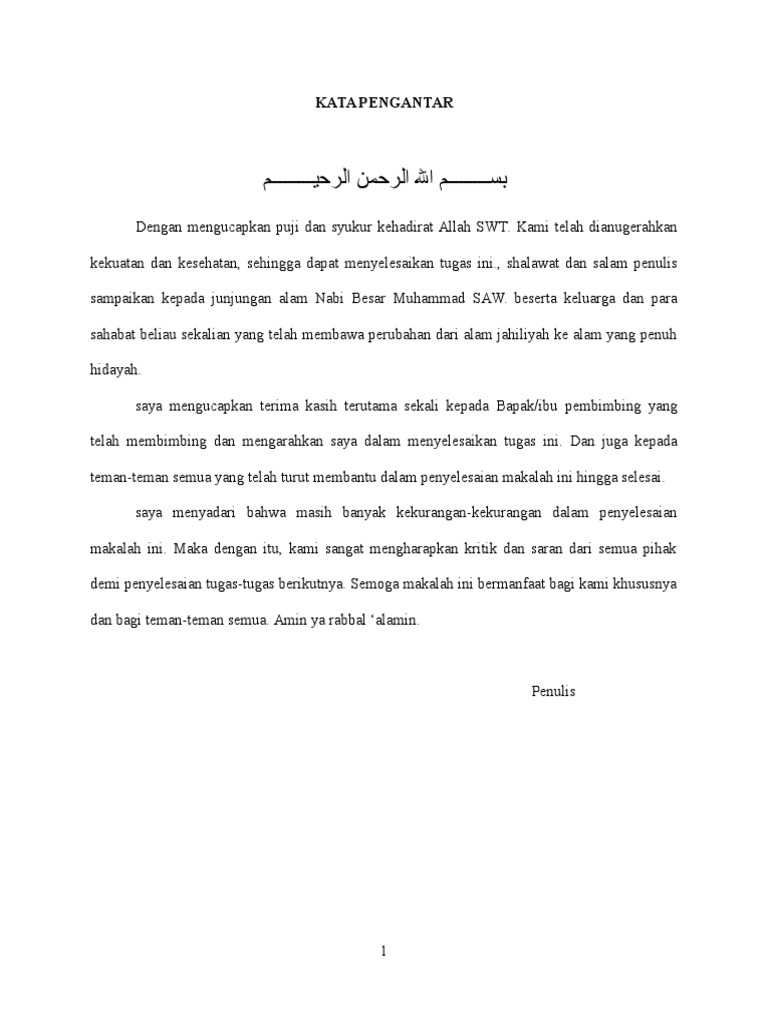 Kata Pengantar Tenis Meja