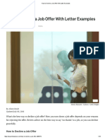 How To Decline A Job Offer With Letter Examples