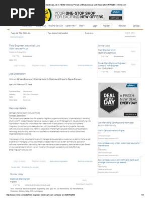 Field Engineer Electrical Job In Xeam Ventures Pvt Ltd At Bhubaneswar Job Description 5763283 Shine Engineer Linked In