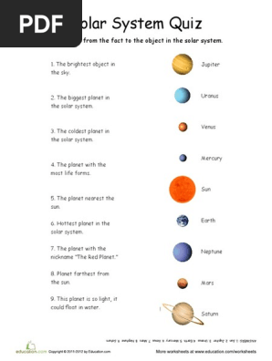 Solar System Quizpdf