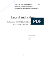 Lucrul Individual: La Disciplina Contabilitatea Financiară STUDIU DE CAZ - SRL ,,farmecul''