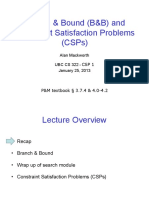 Branch & Bound (B&B) and Constraint Satisfaction Problems (CSPS)