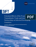 Potential Effects of The Proposed Transatlantic Trade and Investment Partnership On Selected Developing Countries - DFID - Final Report - July2013