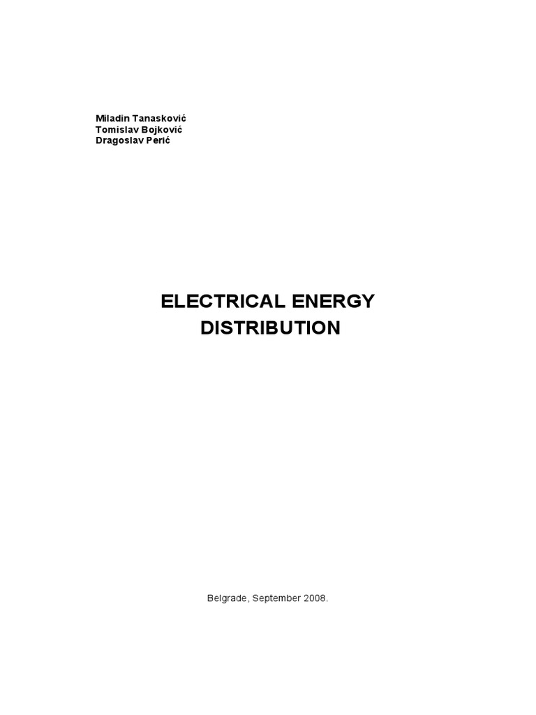 Electric Energy Distribution | PDF | Electric Power Distribution ...