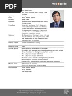 Dr. Shivaji Basu: Medeguide Doctor eCV