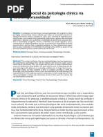 A Função Social Da Psicologia Clínica Na Contemporaneidade