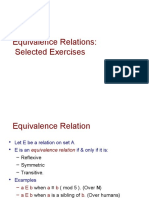 Equivalence Relations: Selected Exercises