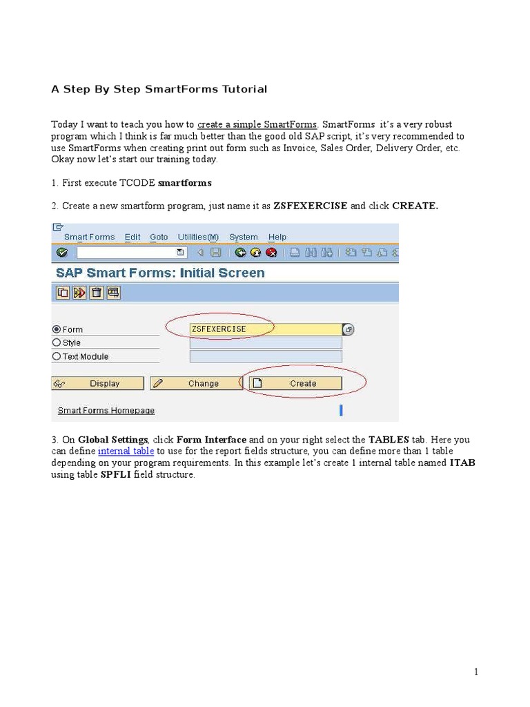 A Step by Step SmartForms Tutorial | PDF | Icon (Computing) | System ...