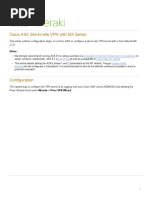 Cisco ASA Site-To-site VPN With MX Series