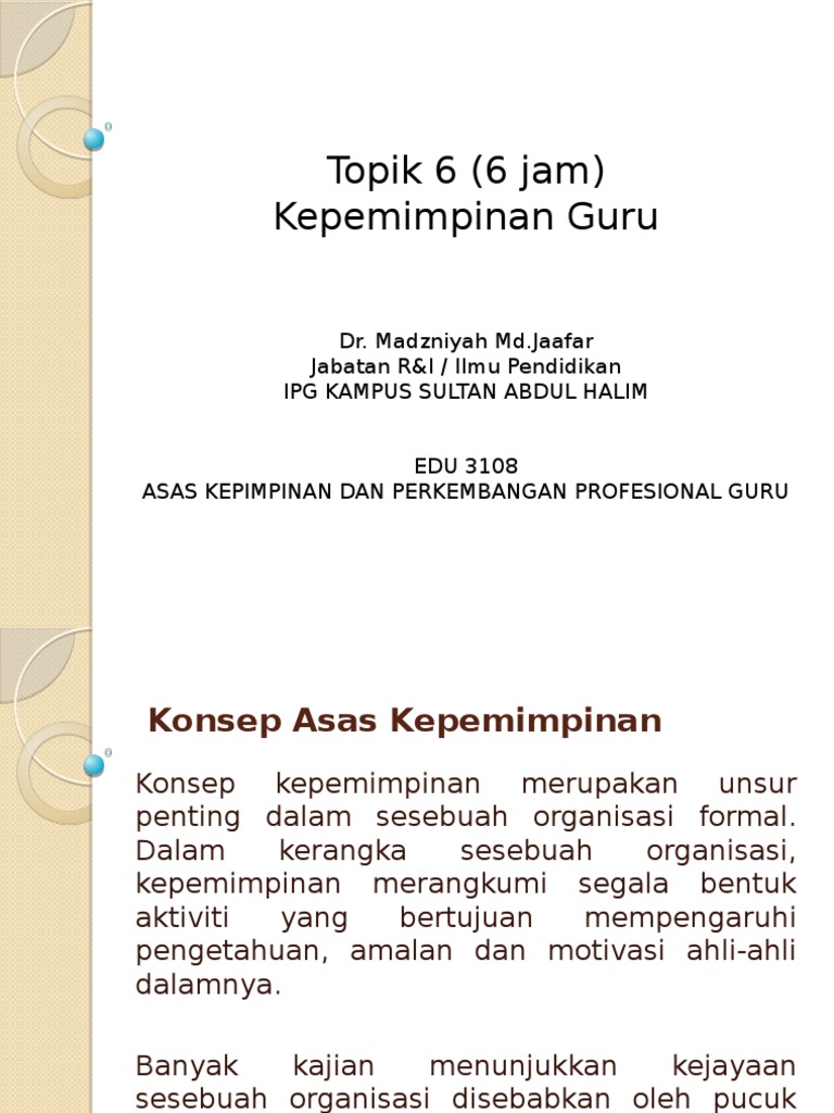 Tajuk 6 Kepemimpinan Guru Pdf