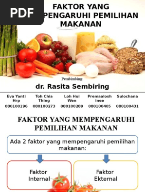 Faktor Yang Mempengaruhi Pemilihan Makanan Pdf