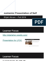 Self Presentation of Self