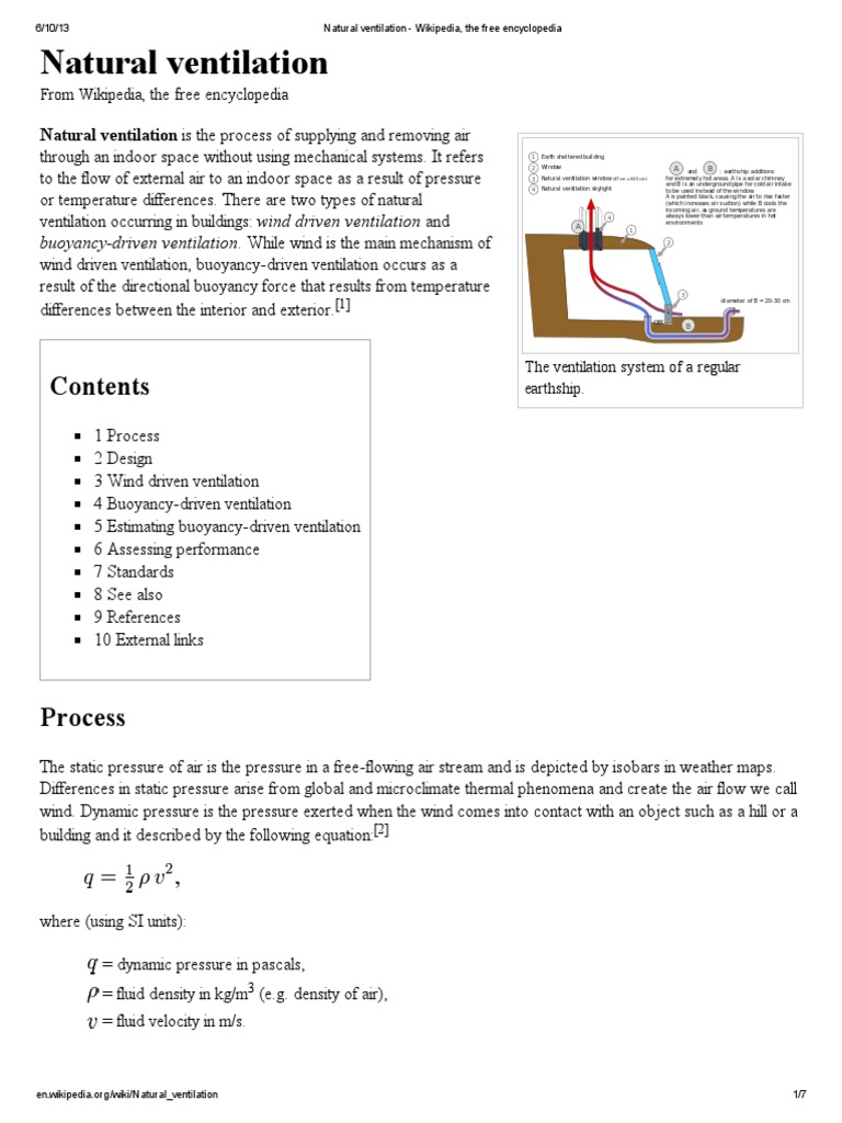 Natural Ventilation - Wikipedia, The Free Encyclopedia | PDF ...
