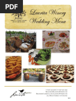 Laurita Wedding Menu