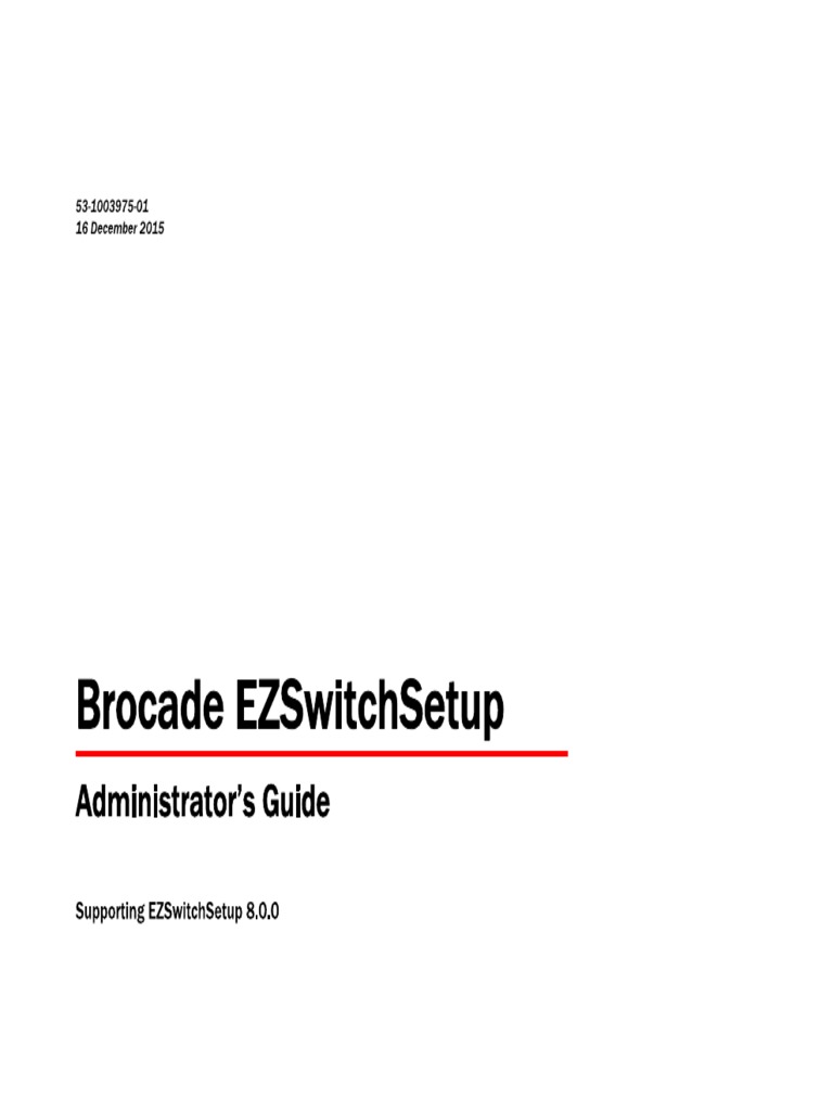 Managing Your Brocade Switch with EZSwitchSetup | PDF | Ip Address ...