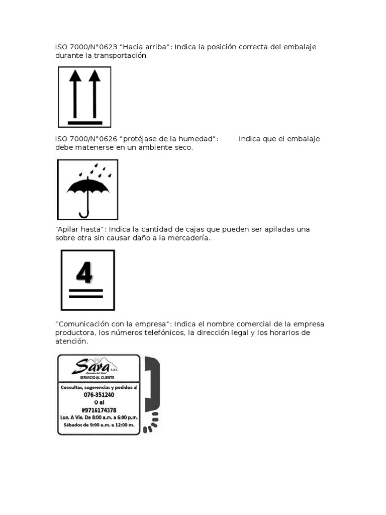 Pictogramas de Una Caja | PDF