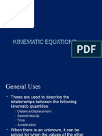 Kinematic Equations - Examville.com Study Guides Section