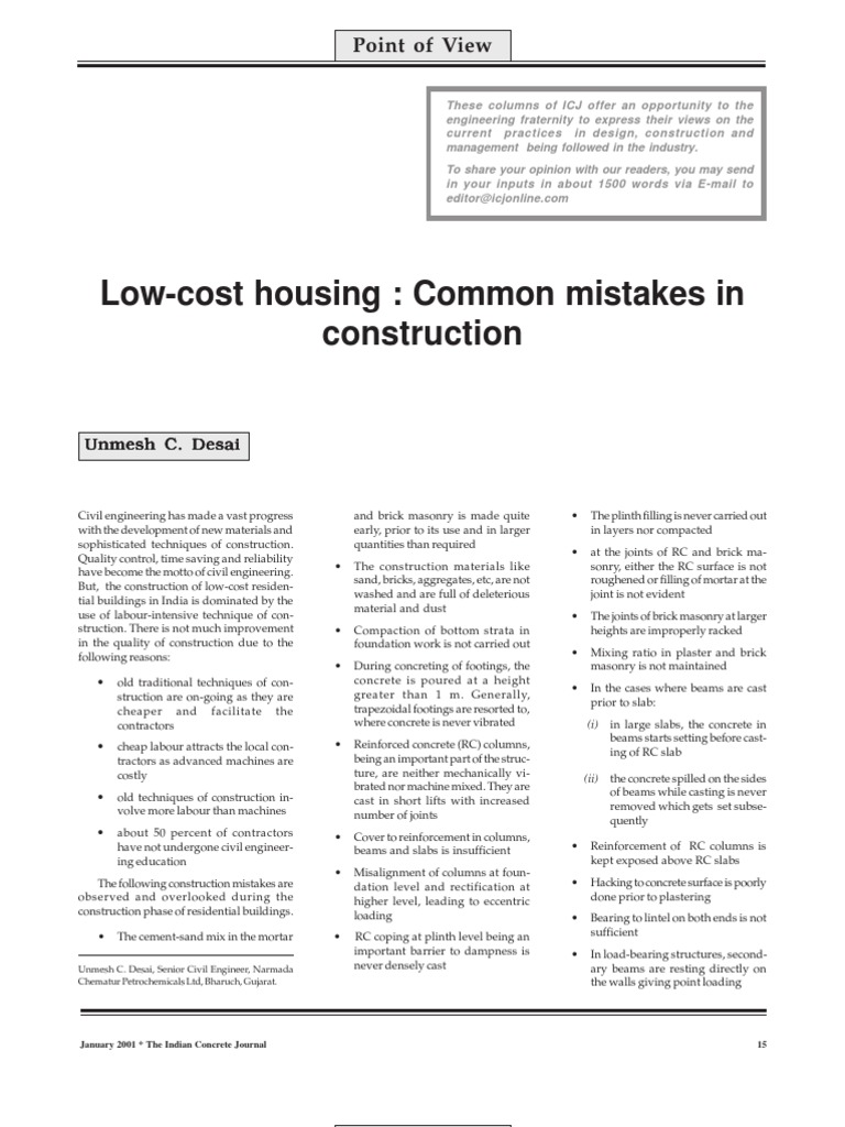 Low Cost Housing | PDF