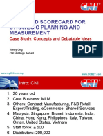 Balanced Scorecard For Strategic Planning and Measurement