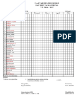 Absensi SMP - 1x Seminggu