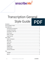 T104 - TranscribeMe Style Guide