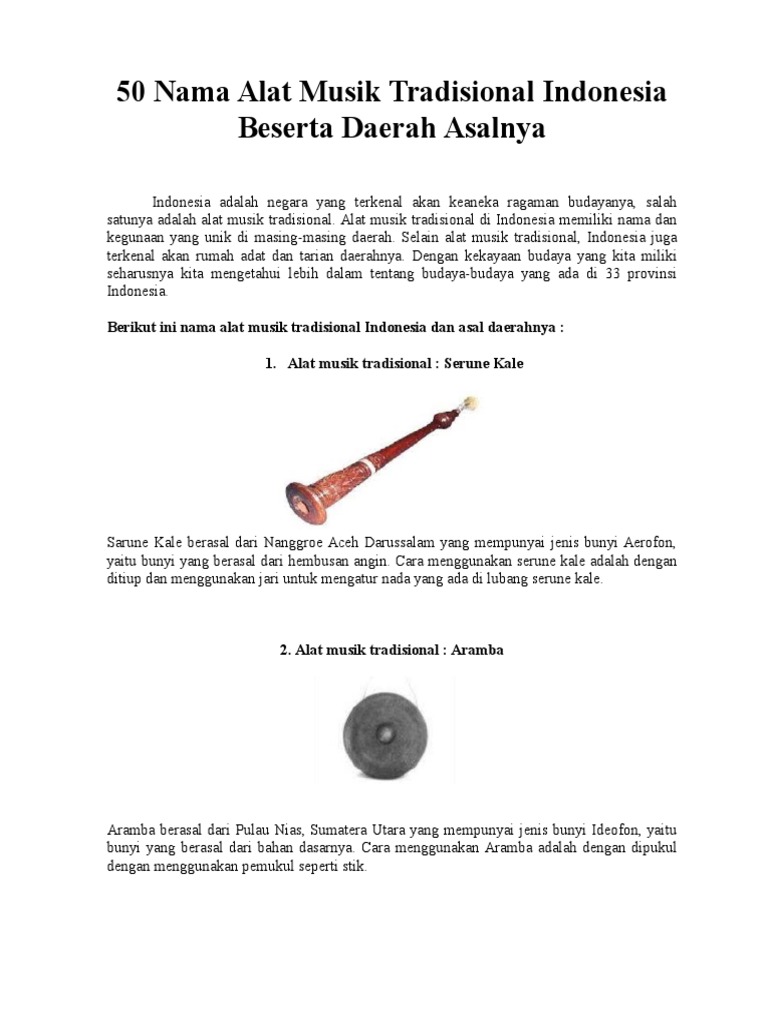 Nama Alat Musik Tradisional Beserta Daerah Asalnya / 36 Alat Musik Tradisional Indonesia Lengkap 34 Provinsi Gambar Dan Daerahnya Seni Budayaku : Alat musik tradisional indonesia mampu memukau masyarakat dunia.
