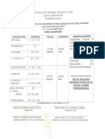 Calendario de Examenes Enero