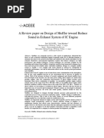 A Review Paper On Design of Muffler Toward Reduce Sound in Exhaust System of IC Engine