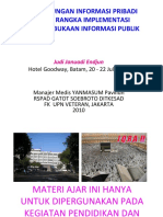 Perlindungan Informasi Pribadi DLM Rangka Implementasi KIP, Batam, JJE 20100722