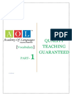 Quality Teaching Guaranteed: Vocabulary