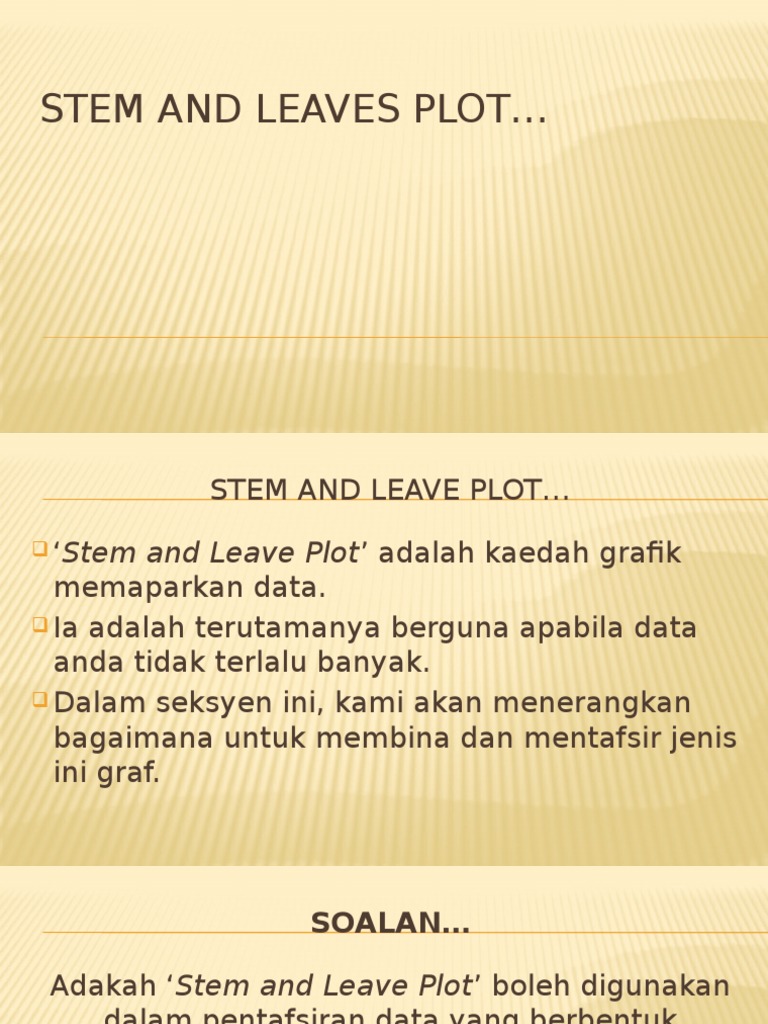 Stem and Leaves Plot | PDF