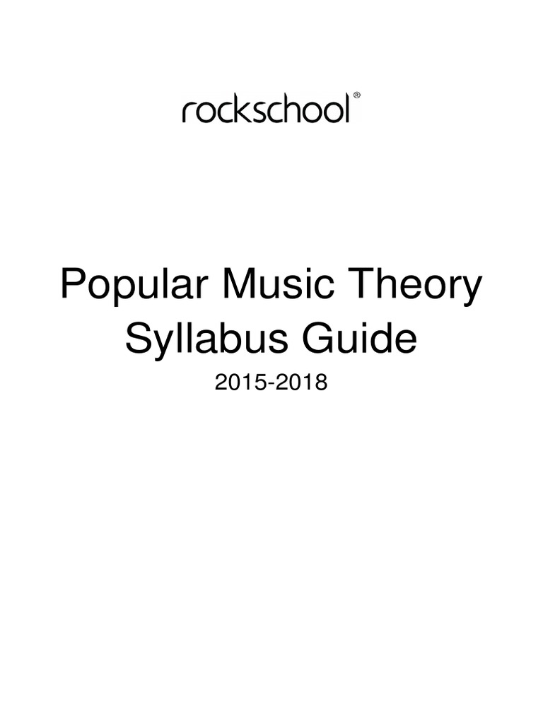 Rockschool Popular Music Theory Syllabus 2015 18 | PDF | Chord 