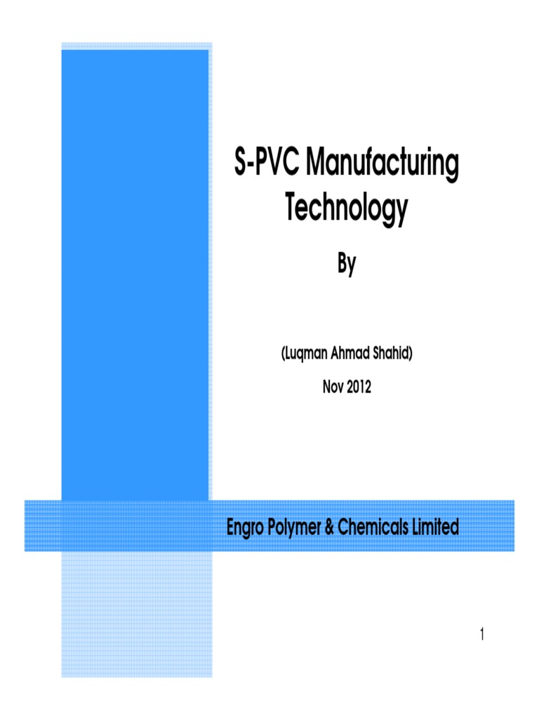 PVC Manufacturing Technology Overview PDF Polyvinyl Chloride