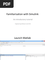 Familiarisation With Simulink