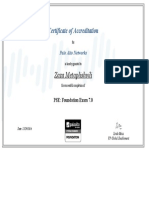 PAN PSE Foundation Exam Certificate