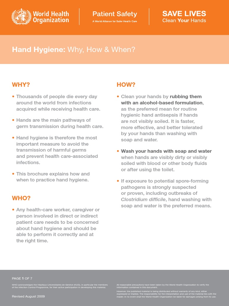 Hand Hygiene: Key Practices & Moments | PDF | Hygiene | Hand Washing