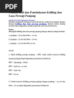 Download Contoh Soal dan Pembahasan Keliling dan Luas Persegi Panjangdocx by elva bonica SN336350647 doc pdf